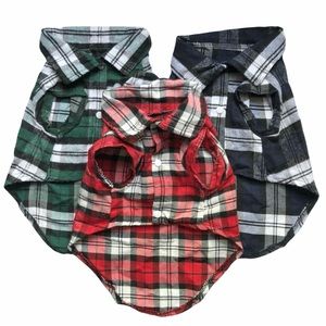 NEW 3 Plaid Flannel DOG Shirts M - Red Green Blue